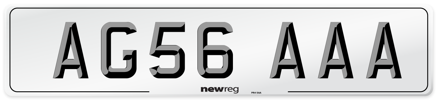 AG56 AAA Number Plate from New Reg